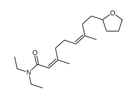 N,N-diethyl-3,7-dimethyl-9-(oxolan-2-yl)nona-2,6-dienamide结构式