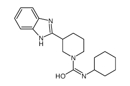 1-Piperidinecarboxamide,3-(1H-benzimidazol-2-yl)-N-cyclohexyl-(9CI) structure