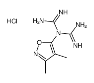 1-carbamimidoyl-1-(3,4-dimethyl-1,2-oxazol-5-yl)guanidine,hydrochloride结构式