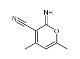2‐imino‐4,6‐dimethyl‐2H‐pyran‐3‐carbonitrile Structure
