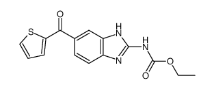 [5-(thiophene-2-carbonyl)-1(3)H-benzoimidazol-2-yl]-carbamic acid ethyl ester结构式