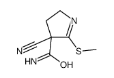 4-cyano-5-methylsulfanyl-2,3-dihydropyrrole-4-carboxamide Structure