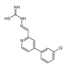 [[4-(3-chlorophenyl)pyridin-2-yl]methylideneamino]thiourea Structure