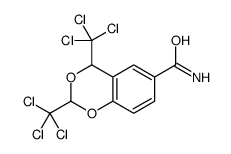 2,4-bis(trichloromethyl)-4H-1,3-benzodioxine-6-carboxamide结构式