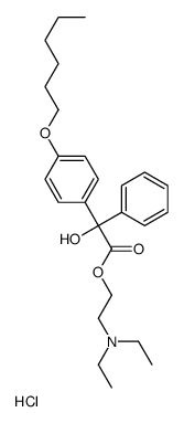 2-(diethylamino)ethyl 2-(4-hexoxyphenyl)-2-hydroxy-2-phenylacetate,hydrochloride Structure