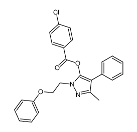 5-(4-chloro-benzoyloxy)-3-methyl-1-(2-phenoxy-ethyl)-4-phenyl-1H-pyrazole Structure