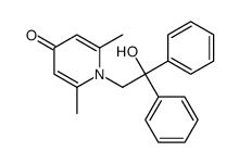 1-(2-hydroxy-2,2-diphenylethyl)-2,6-dimethylpyridin-4-one结构式