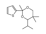 2,5,5-trimethyl-4-propan-2-yl-2-thiophen-2-yl-1,3-dioxane结构式