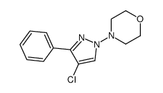 4-(4-chloro-3-phenylpyrazol-1-yl)morpholine结构式