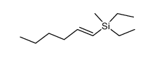 1-Diethylmethylsilyl-1-hexen Structure