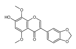 3-benzo[1,3]dioxol-5-yl-7-hydroxy-5,8-dimethoxy-chromen-4-one结构式