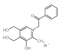 Pyridinium,3-hydroxy-4,5-bis(hydroxymethyl)-2-methyl-1-(2-oxo-2-phenylethyl)-, bromide(1:1) Structure