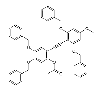 4,5-bis(benzyloxy)-2-((2,6-bis(benzyloxy)-4-methoxyphenyl)ethynyl)phenyl acetate结构式