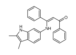 3-[(2,3-dimethyl-1H-indol-6-yl)amino]-1,3-diphenylprop-2-en-1-one Structure