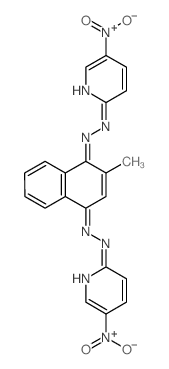 1,4-Naphthalenedione,2-methyl-, 1,4-di-2-(5-nitro-2-pyridinyl)hydrazone结构式