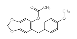 [6-[(4-methoxyphenyl)methyl]benzo[1,3]dioxol-5-yl] acetate structure
