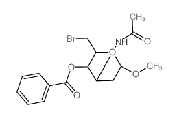 a-D-arabino-Hexopyranoside, methyl3-(acetylamino)-6-bromo-2,3,6-trideoxy-, 4-benzoate Structure