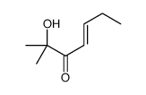 2-hydroxy-2-methylhept-4-en-3-one结构式