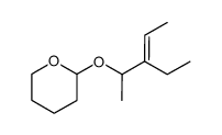 (E)-2-((3-ethylpent-3-en-2-yl)oxy)tetrahydro-2H-pyran结构式