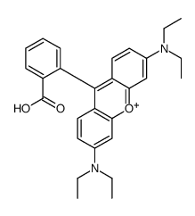 3,6-Bis(diethylamino)-9-(2-carboxyphenyl)-9,10-didehydro-9H-xanthene-10-ium Structure