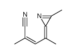 2-methyl-4-(3-methylazirin-2-ylidene)pent-2-enenitrile结构式