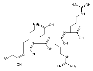 (2S)-2-[[(2S)-2-[[(2S)-5-amino-2-[[(2S)-6-amino-2-[(2-aminoacetyl)amino]hexanoyl]amino]-5-oxopentanoyl]amino]-5-(diaminomethylideneamino)pentanoyl]amino]-5-(diaminomethylideneamino)pentanoic acid Structure