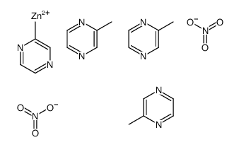 zinc,2-methylpyrazine,dinitrate Structure