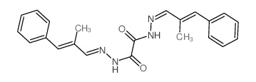 N,N-bis[[(E)-2-methyl-3-phenyl-prop-2-enylidene]amino]oxamide结构式