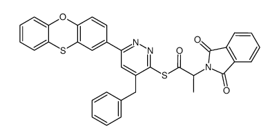 4-benzyl-6-(phenoxathiin-2-yl)-3-(N-phthalyl-DL-alanyl)mercapto-pyrimidine Structure