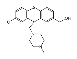 7-Chloro-2-(1-hydroxyethyl)-9-[(4-methylpiperazino)methyl]-9H-thioxanthene结构式