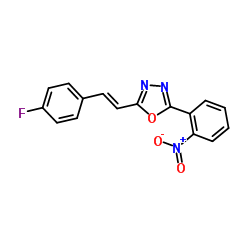 2-[(E)-2-(4-Fluorophenyl)vinyl]-5-(2-nitrophenyl)-1,3,4-oxadiazole结构式