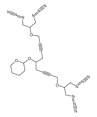 2-((1,9-bis((1,3-diazidopropan-2-yl)oxy)nona-2,7-diyn-5-yl)oxy)tetrahydro-2H-pyran Structure