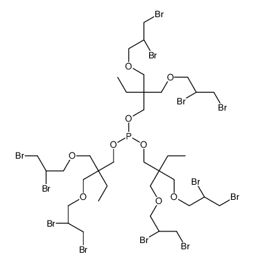 Phosphorous acid tris[2,2-bis[(2,3-dibromopropoxy)methyl]butyl] ester structure