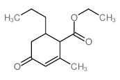 2-Cyclohexene-1-carboxylicacid, 2-methyl-4-oxo-6-propyl-, ethyl ester Structure