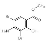 methyl 4-amino-3,5-dibromo-2-hydroxy-benzoate结构式