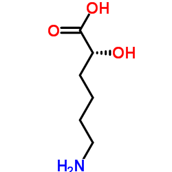 (2R)-6-Amino-2-hydroxyhexanoic acid Structure