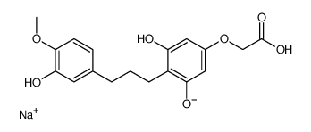 sodium,2-[3,5-dihydroxy-4-[3-(3-hydroxy-4-methoxyphenyl)propyl]phenoxy]acetate Structure