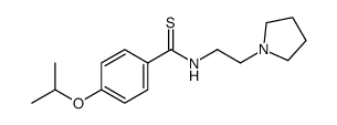 p-Isopropoxy-N-[2-(1-pyrrolidinyl)ethyl]benzothioamide结构式