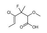 4-chloro-3-fluoro-2-methoxy-3-methylhex-4-enoic acid结构式