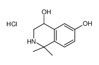 1,1-dimethyl-3,4-dihydro-2H-isoquinolin-2-ium-4,6-diol,chloride Structure