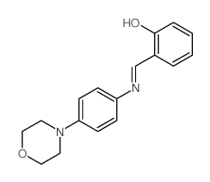 Phenol,2-[[[4-(4-morpholinyl)phenyl]imino]methyl]- Structure