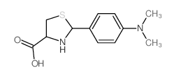 2-(4-dimethylaminophenyl)thiazolidine-4-carboxylic acid结构式
