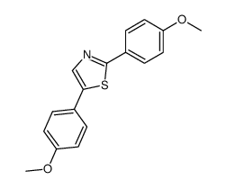 2,5-bis(4-methoxyphenyl)-1,3-thiazole结构式