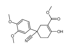 methyl 1-cyano-4-hydroxy-3',4'-dimethoxy-1,2,5,6-tetrahydro-[1,1'-biphenyl]-3-carboxylate Structure