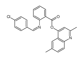 (2,6-dimethylquinolin-4-yl) 2-[(4-chlorophenyl)methylideneamino]benzoate结构式