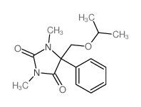 1,3-dimethyl-5-phenyl-5-(propan-2-yloxymethyl)imidazolidine-2,4-dione Structure