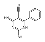 4-amino-6-phenyl-2-sulfanylidene-1H-pyrimidine-5-carbonitrile结构式
