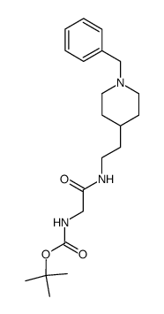 tert-butyl (2-((2-(1-benzylpiperidin-4-yl)ethyl)amino)-2-oxoethyl)carbamate结构式