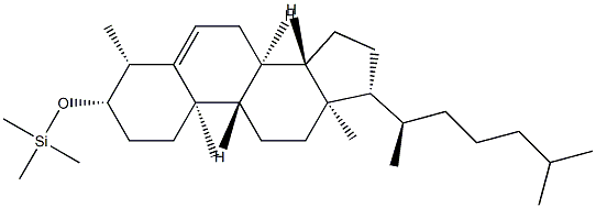 Trimethyl[(4β-methylcholest-5-en-3β-yl)oxy]silane structure