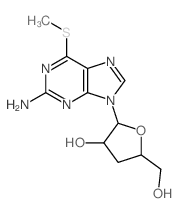 2-(2-amino-6-methylsulfanyl-purin-9-yl)-5-(hydroxymethyl)oxolan-3-ol Structure